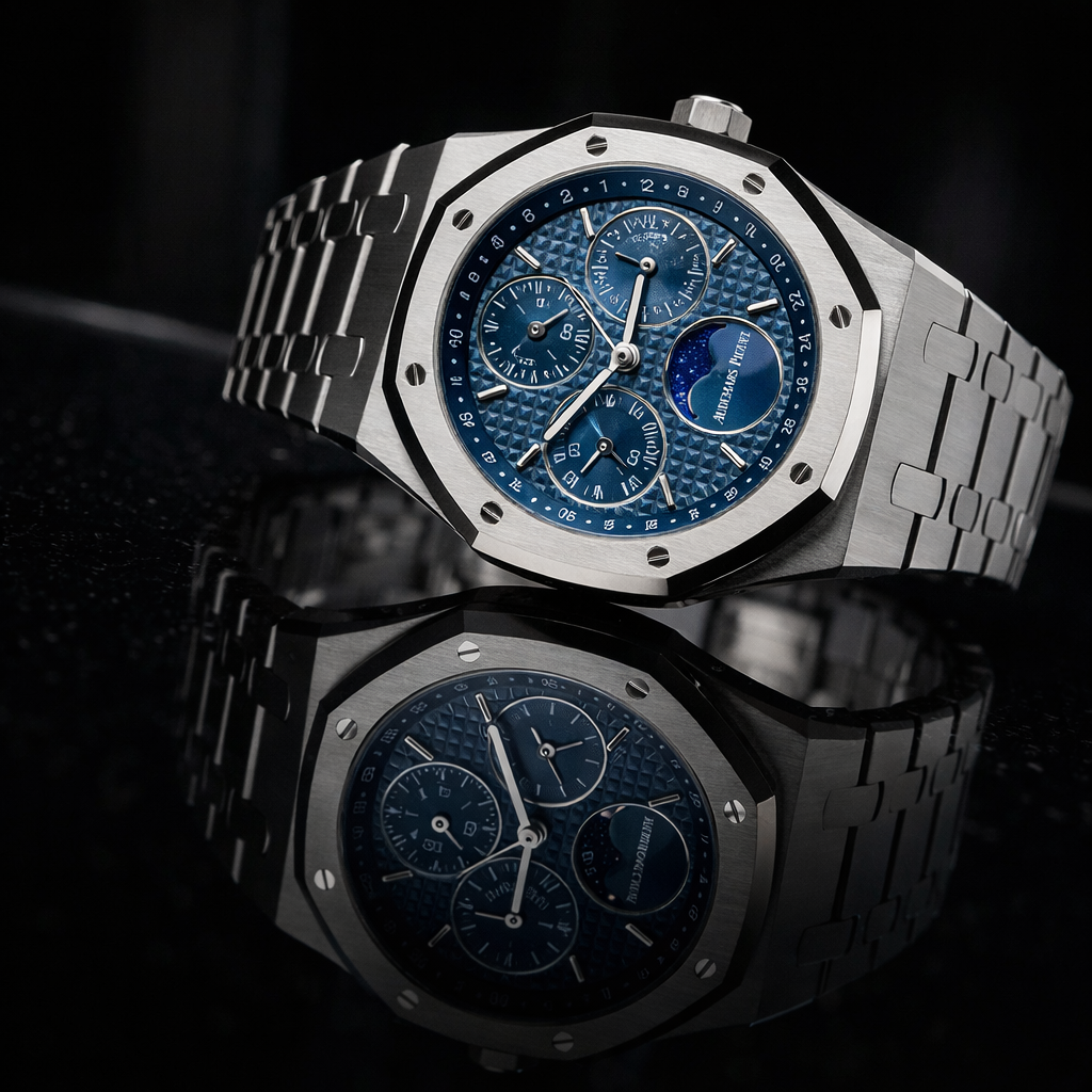 Audemars Piguet Luxury watch with blue dial.